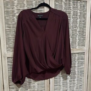 Inc Marroon Blouse
